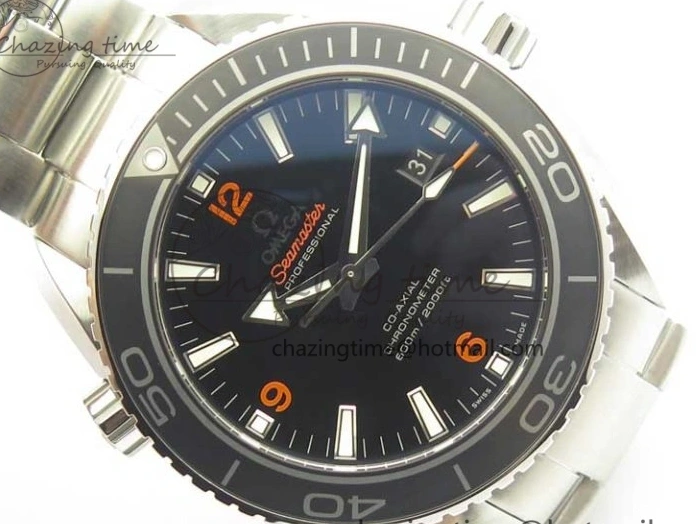 0204 Durable Planet Ocean Professional Ceramic Bezel 45.5mm 1:1 VSF Best Edition Orange Markers on SS Bracelet A8500 Super Clone 8052